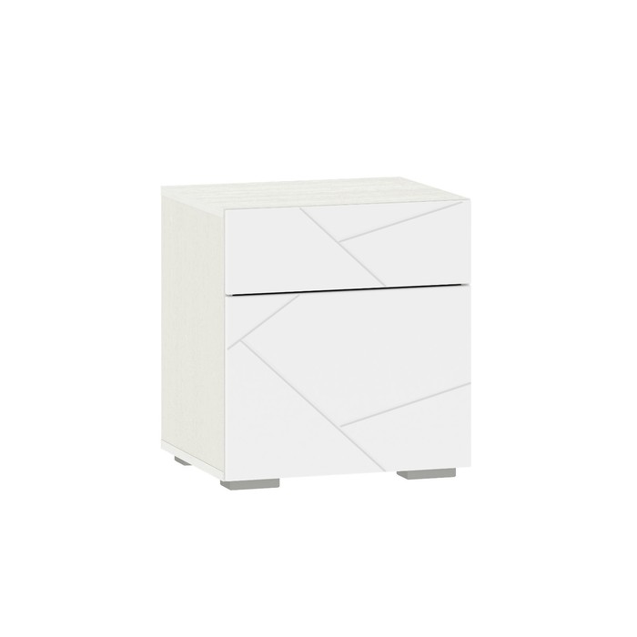 Тумба прикроватная Summit, 452×380×488 мм, цвет белый текстурный/меренга МДФ