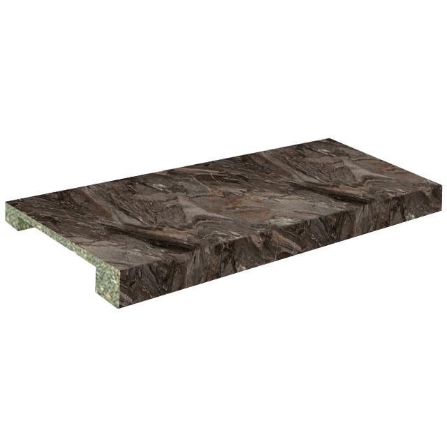 столешница 3000х600х40мм Мрамор бергамо темный 7032/Q профстандарт 3 кат.